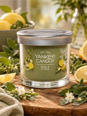 Yankee Candle Sage & Citrus Small Tumbler Candle NWT